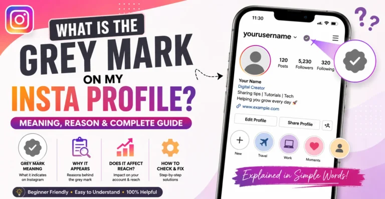 What Is the Meaning of Grey Mark on My Instagram Profile?